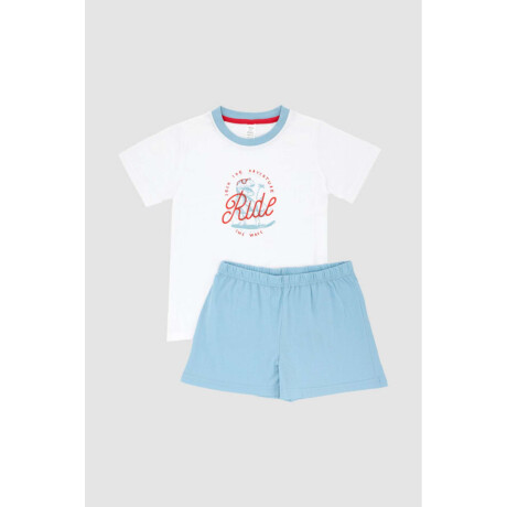 Pijama infantil dino ride Celeste