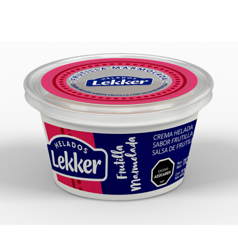 VASITO LEKKER 220 CC x6 FRUTILLA MARMOLADA C/PULPA DE FRUTILLA Vasito Lekker 220 Cc X6 Frutilla Marmolada C/pulpa De Frutilla