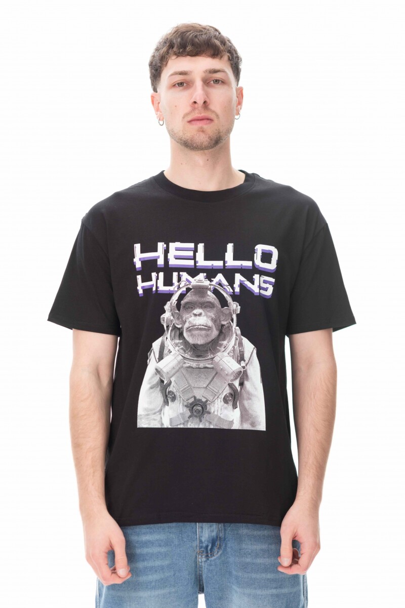 Remera Hello Negro