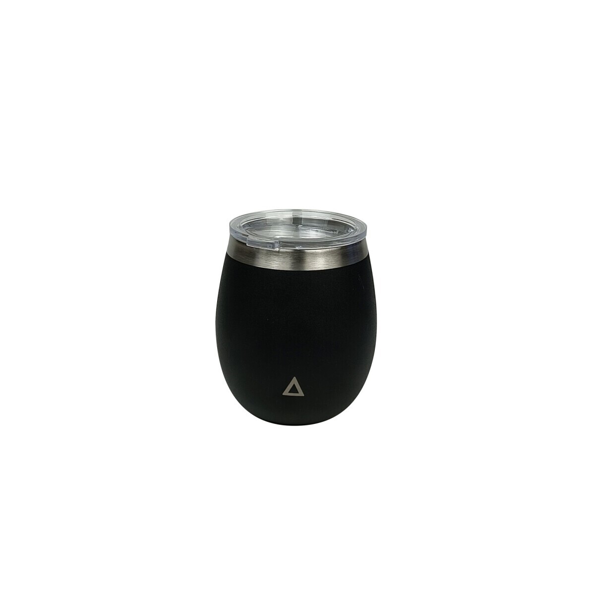 Mate De Acero Inoxidable Con Tapa - Negro 