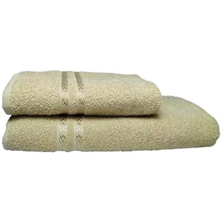 Pack de 2 Toallas De Baño Dohler Algodón 65x140cm Y 50x70cm Beige Beige