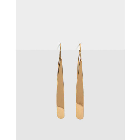 Aros Largos Barrita Metal Dorado