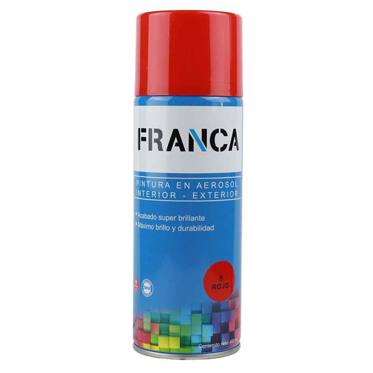 ESMALTE AEROSOL 400ML ROJO METALICO REF.334 FRANCA ++ - N/a 