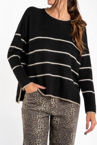 Sweater Rayado Negro