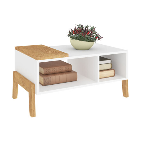 Mesa de Living Combinada con Patas en Madera - MDP - Linea Melilla Mesa de Living Combinada con Patas en Madera - MDP - Linea Melilla