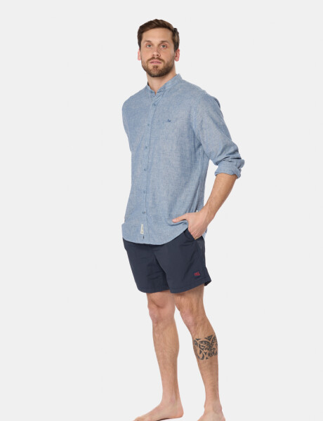 SHORT DE BAÑO LISO Azul