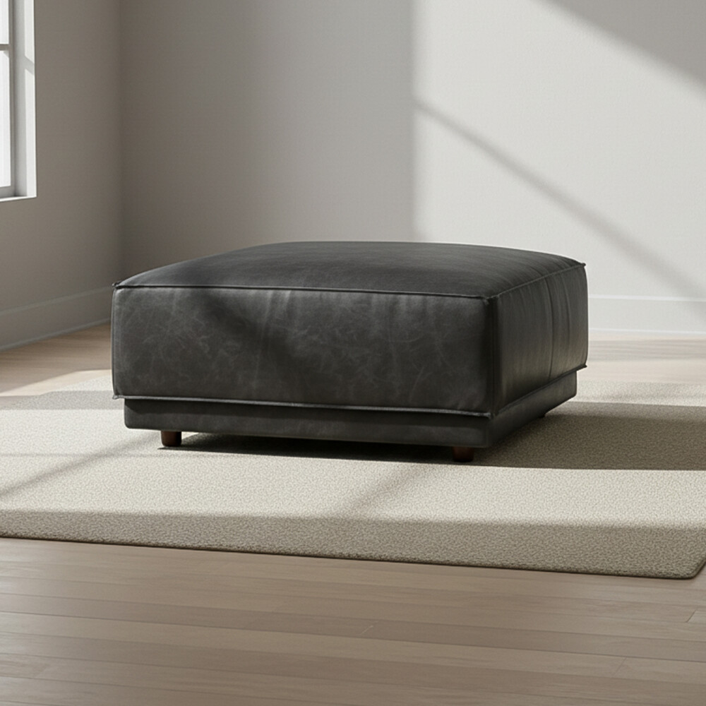 SILLÓN CUERO-100-NATURAL NEGRO ROMEO