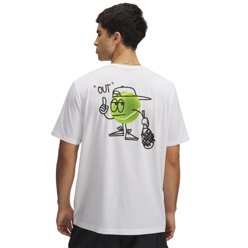 UA M 60/40S Racquet Club SS-WHT WHT-100