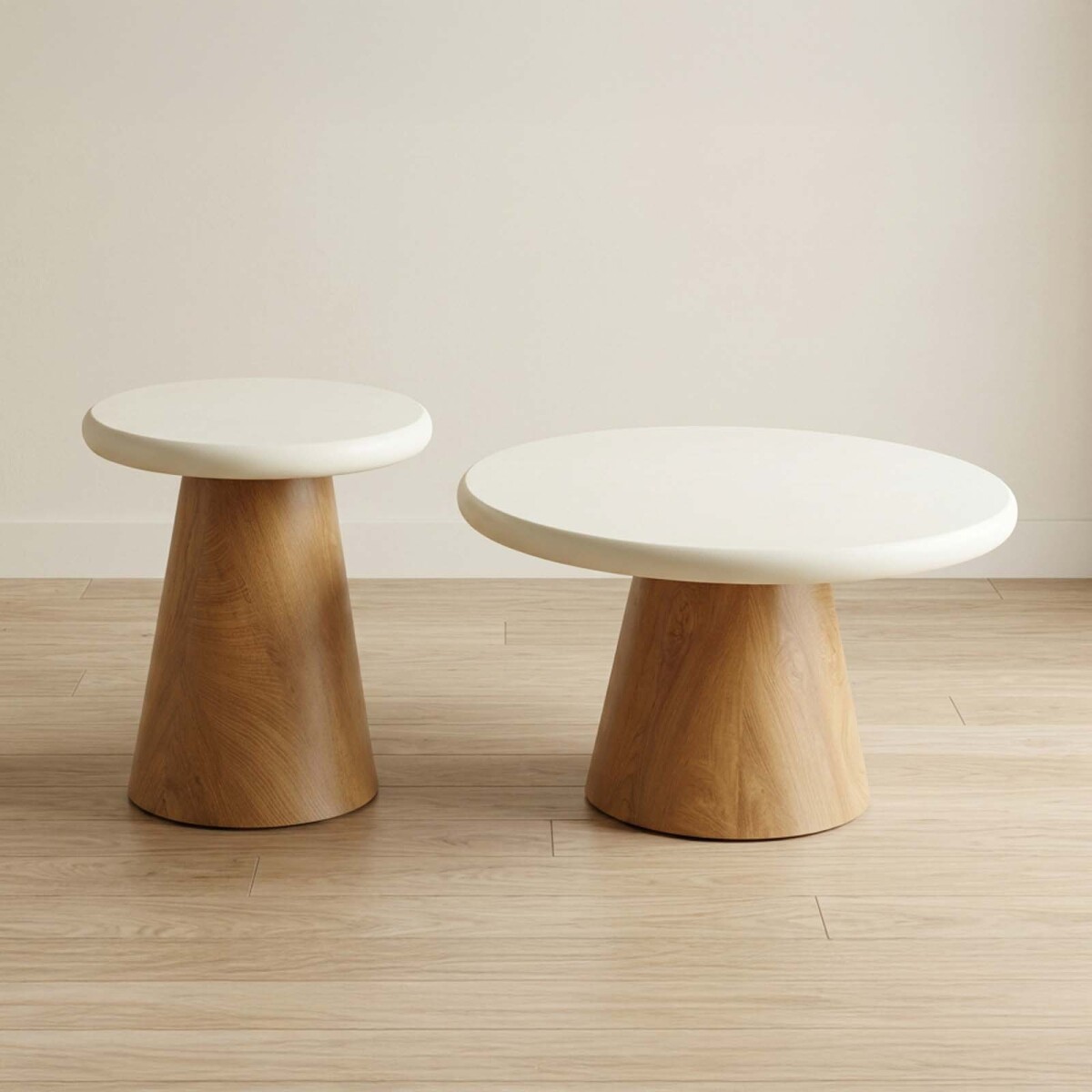 SET DE MESAS CENTRALES - MDF-Y-MICROCEMENTO CLEO 