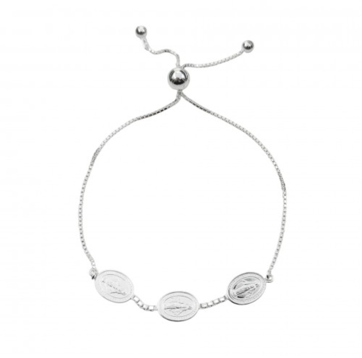 Pulsera religiosa de plata 925, MILAGROSA. 