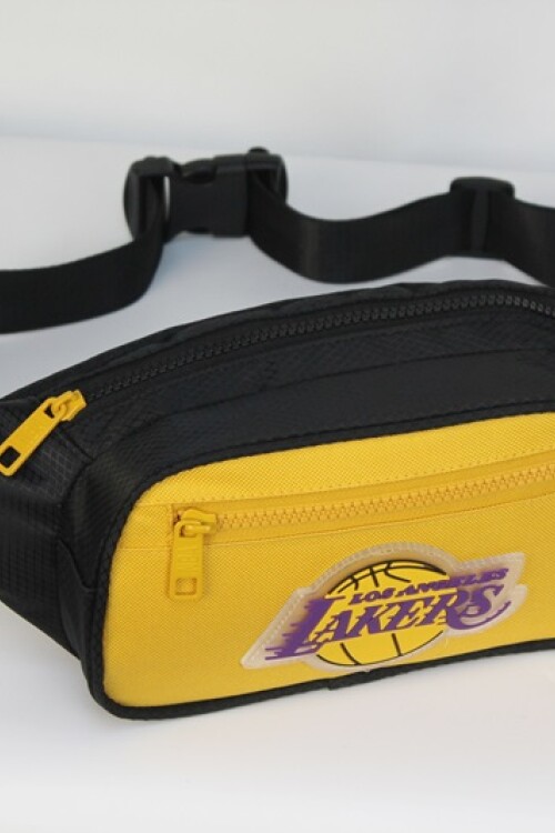Riñonera nylon doble cierre Lakers - NBA Negro
