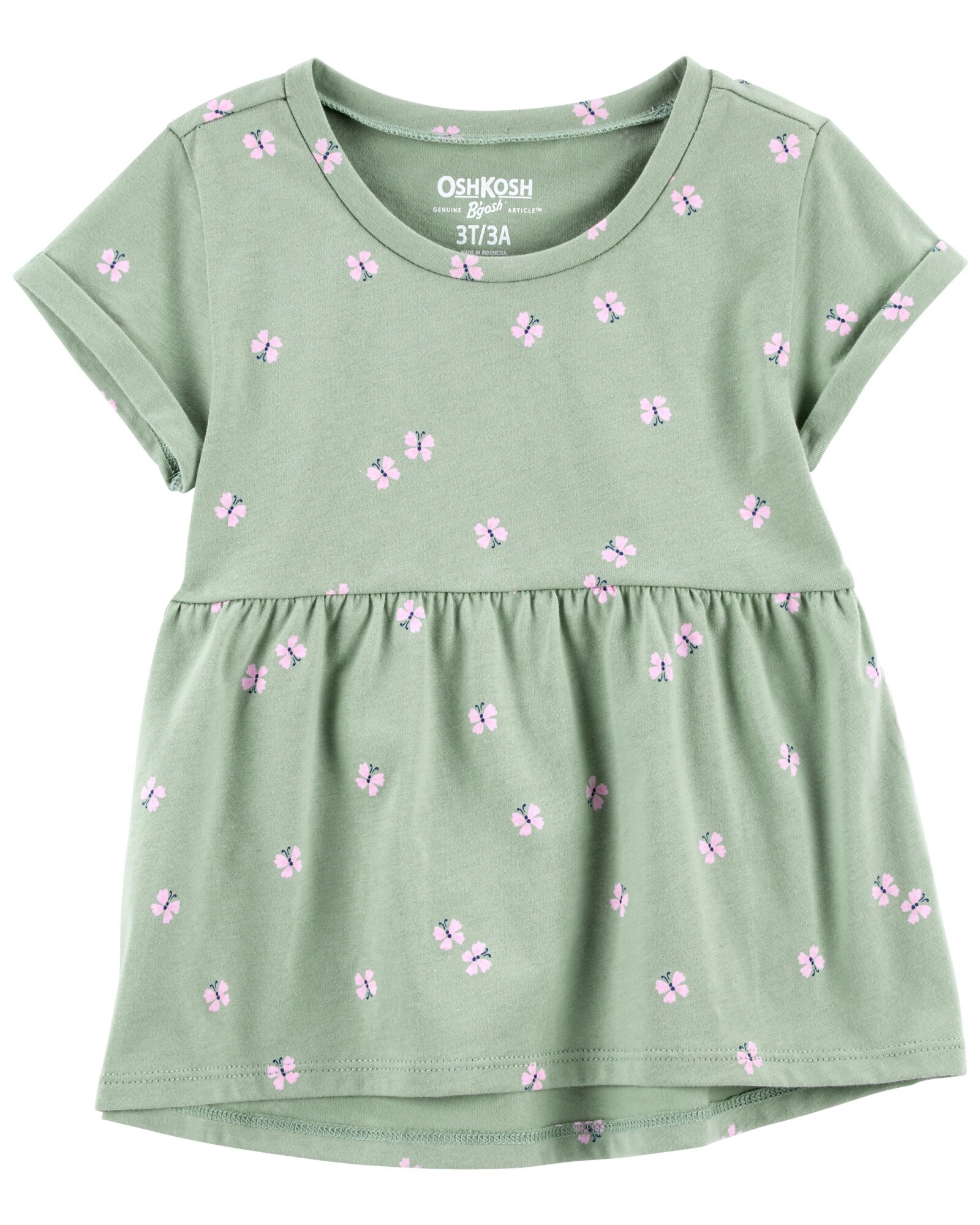 Blusa de algodón diseño mariposas Sin color