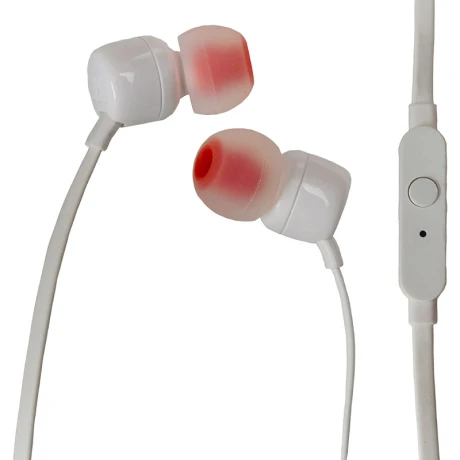 AURICULARES JBL HEADPHONE T110 IN EAR Auriculares Cableados JBL Tune T110 Con Micrófono - White