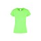 Camiseta jaspe a la base dama Verde neón