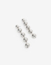 Aros Colgantes Largos Metal Aros Largos De Metal - Plateado Rodio