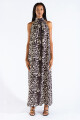 MICHU HALTER DRESS Feline Black