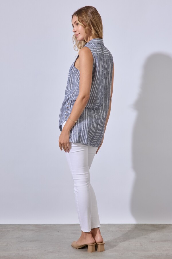 Camisola Lino GRIS/MULTI