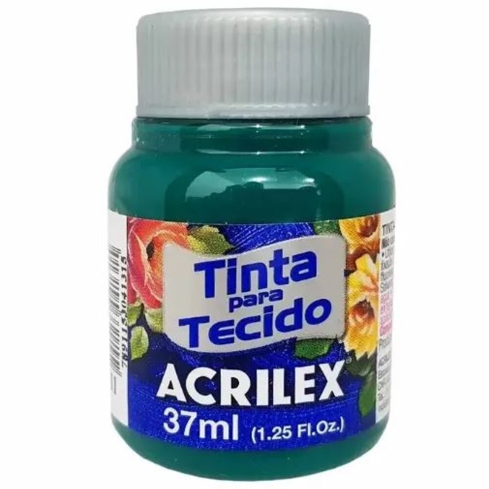 Pintura Para Tela 37 Ml. 511 Verde Bandera Acrilex #PINTURA PARA TELA ACRILEX 37 ML. 511 VERDE BANDERA