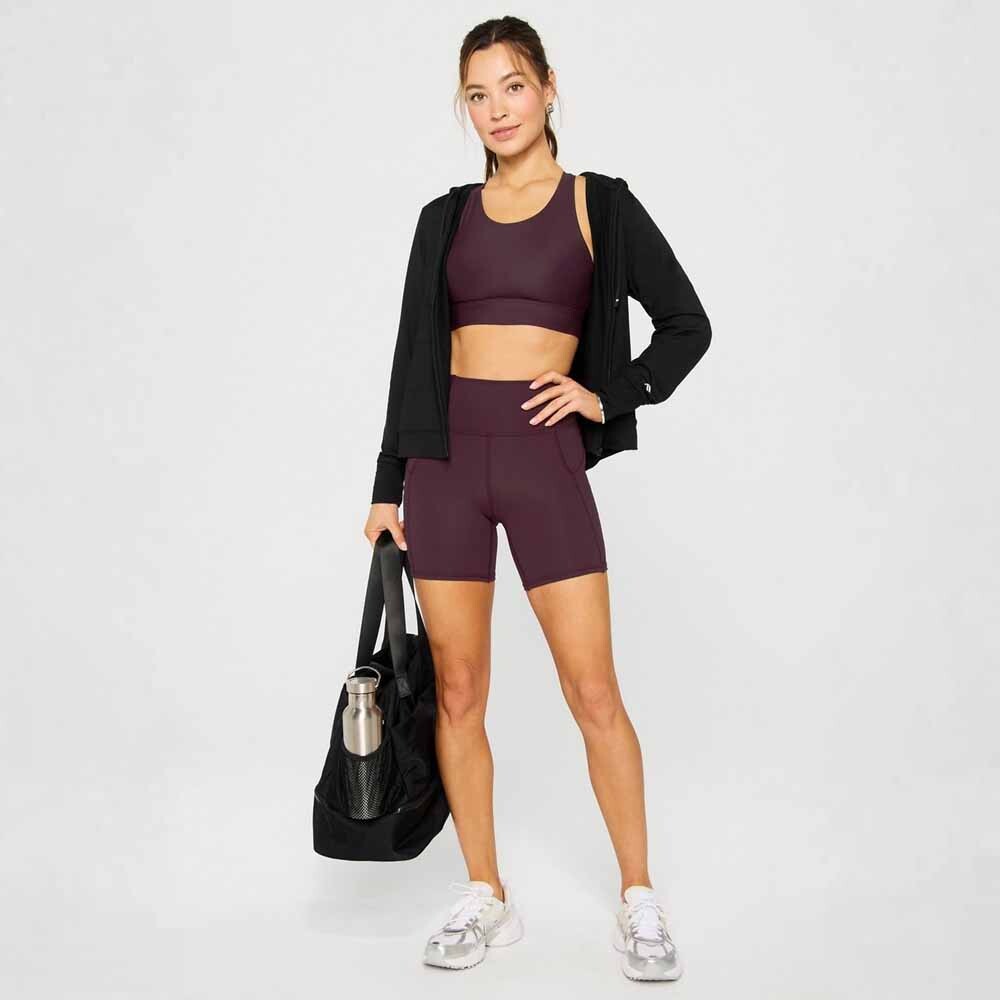 Polera Cloud Jersey Full Zip Hoodie Mujer Black