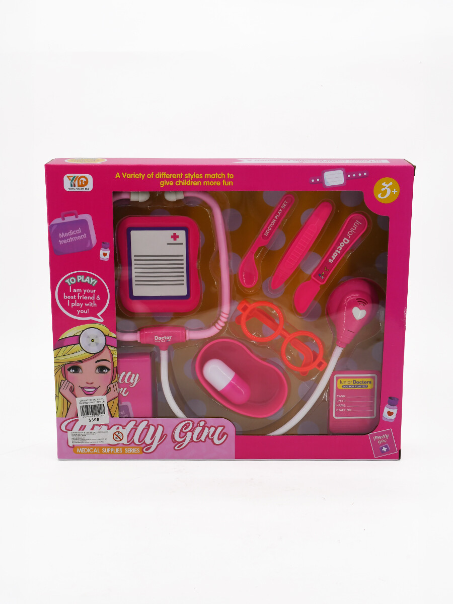 CONJUNTO DE ARTICULOS PARA MEDICOS - ROSADO 