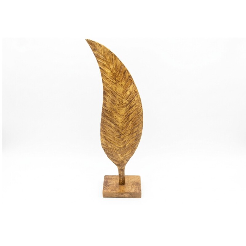 FIGURA HOJA C/BASE 75X18CM Unica