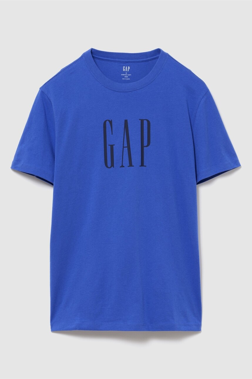 Remera Logo Gap Hombre Dazzling Blue V2