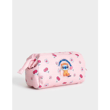 Cartuchera ''stitch Capybara'' Rosa Claro