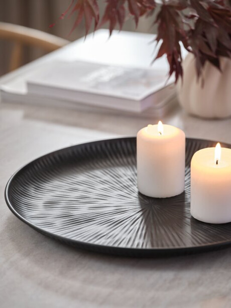 Bandeja decorativa INGMUND Ø39xH2 cm negra Bandeja decorativa INGMUND Ø39xH2 cm negra