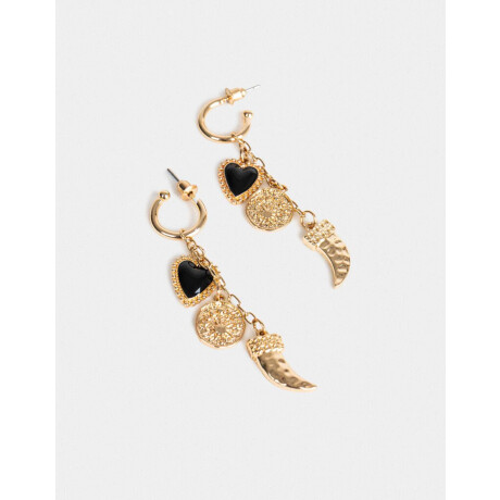 Aros Argolla Dije Cuerno Dorado