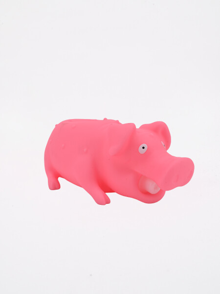 CERDITO DE GOMA 20 X 10 CM ROSADO