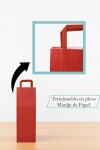 Bolsa lisa acuario 14x08x40 cm, para botella ROJO