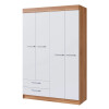 Ropero Armado Premium En 15mm 4 Puertas 7 Estantes 2c Color Nogal-blanco Ropero Armado Premium En 15mm 4 Puertas 7 Estantes 2c Color Nogal-blanco