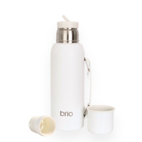 Termo 1 Litro Acero Inox brio Con Pico Cebador Blanco