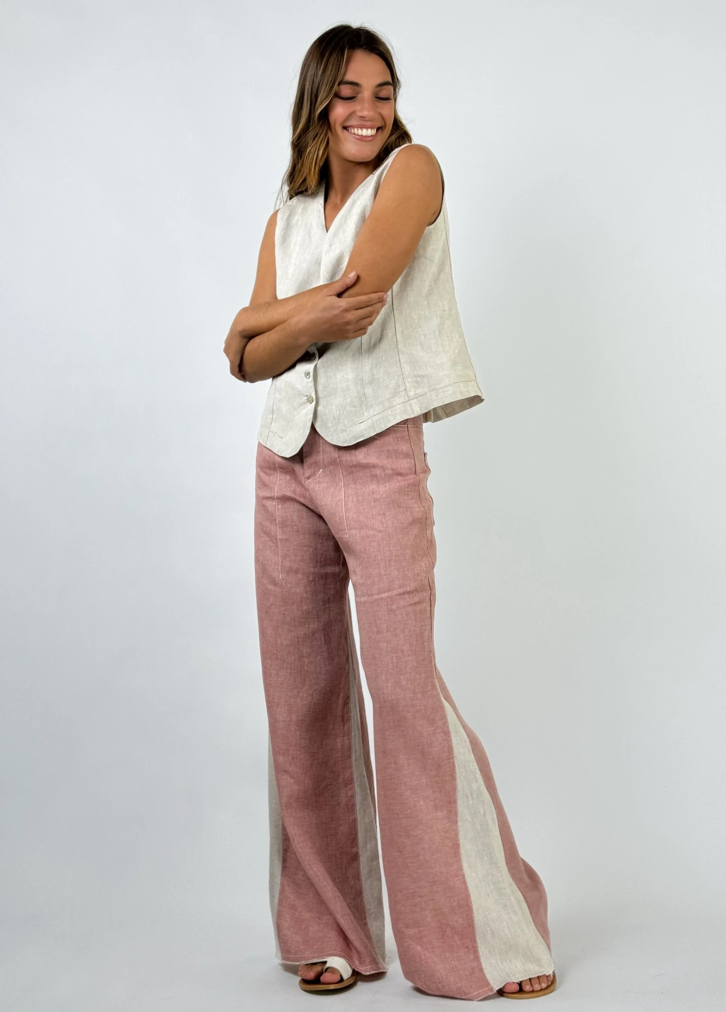 PANTALON JACINTO BLEND rosado xs