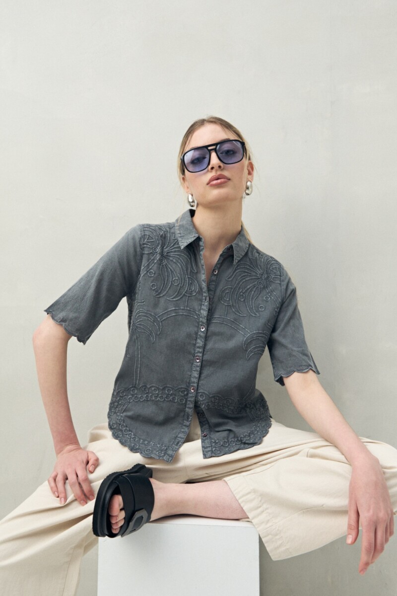 CAMISA SASHA Gris Crema