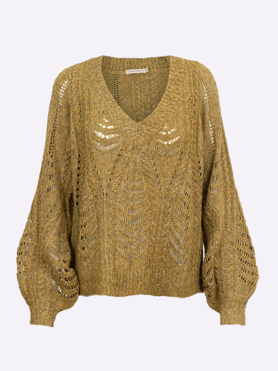 Sweater calado - cobre 