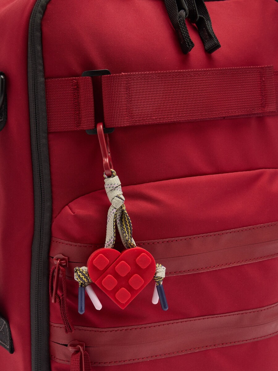 Mochila De Cabina De Nylon Colgante De Corazón rojo