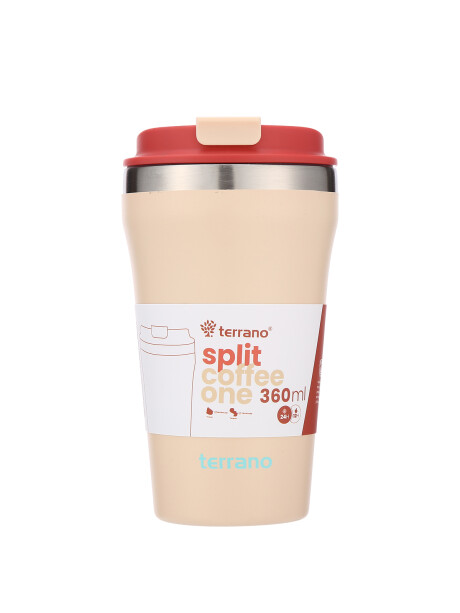 Vaso Térmico Café Split 360mL. Coral