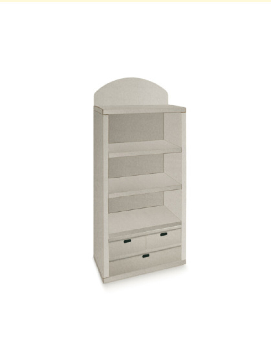 Biblioteca carton 70x35x142,5 cm. - BLANCO 