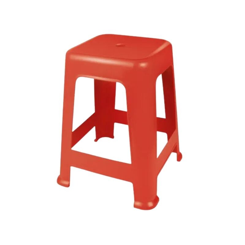 BANQUETA PLÁSTICA MOR Rojo