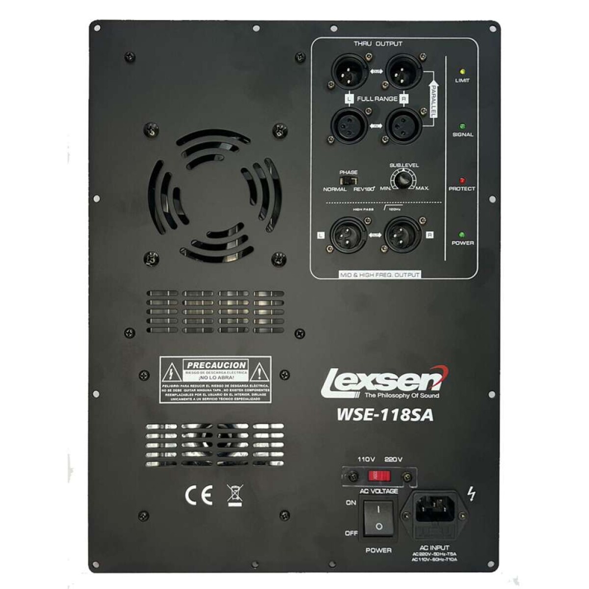 Módulo Amplificador De Subwoofer Lexsen Wse118a 500w - Completo 