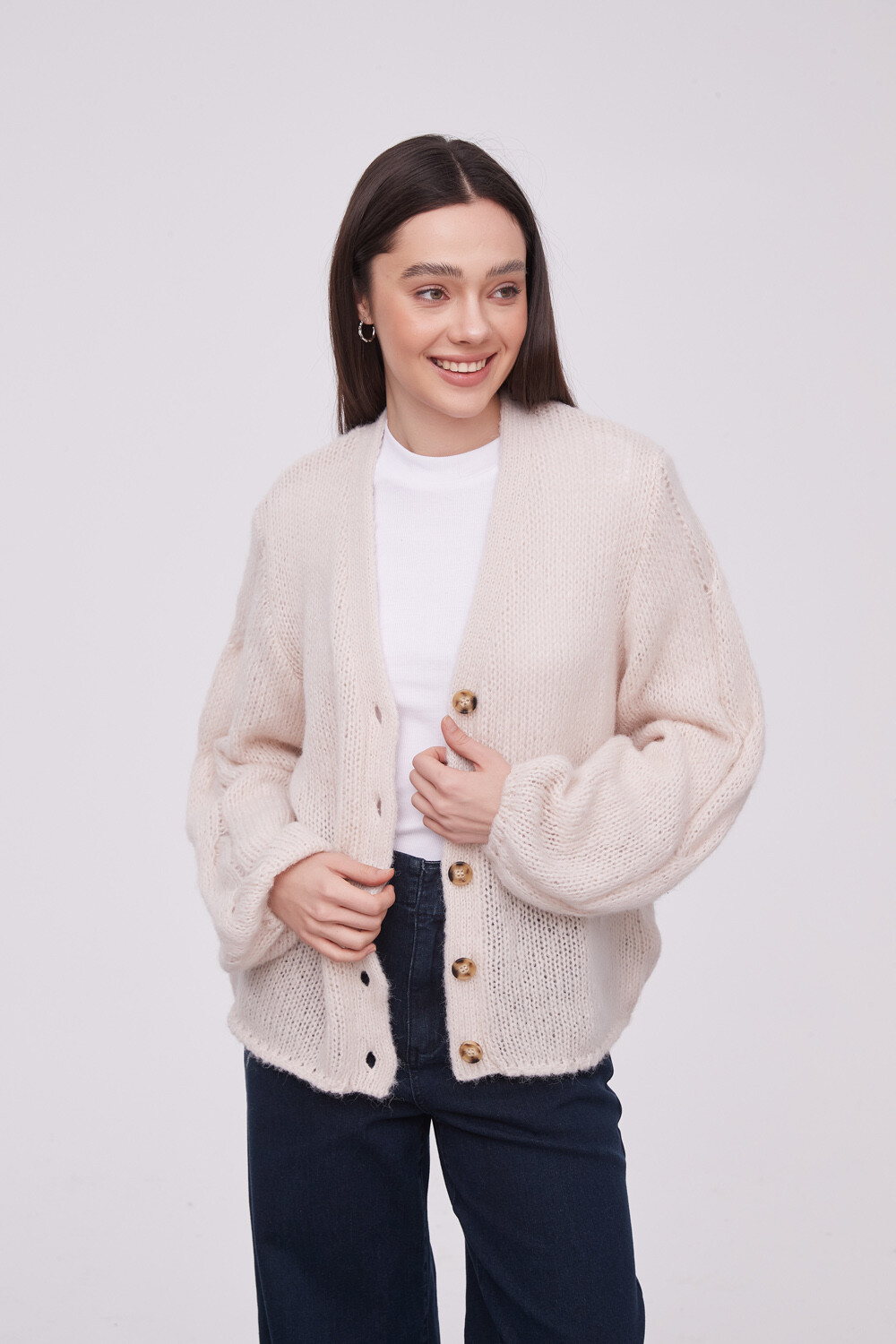 Cardigan Depos Crudo / Natural