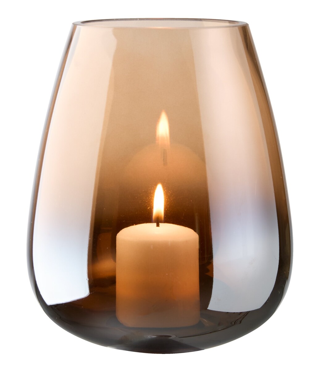 Portavelas ASKUR Ø15xA18cm cristal 