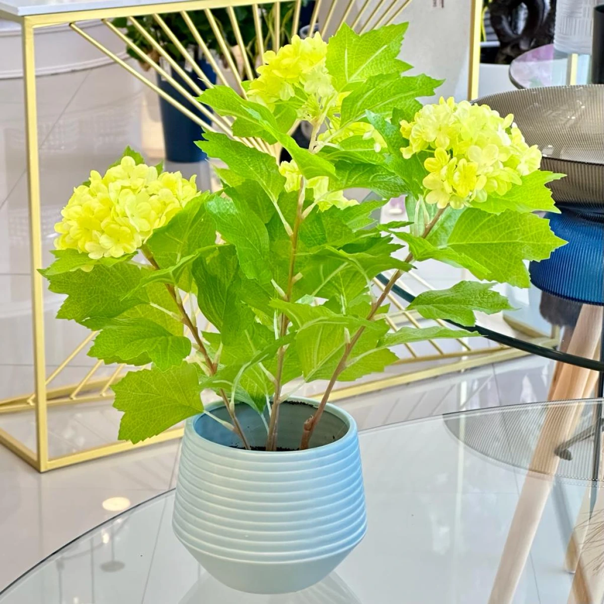 Planta Flores Artificial Maceta Alto 42cm x Ø 7cm 