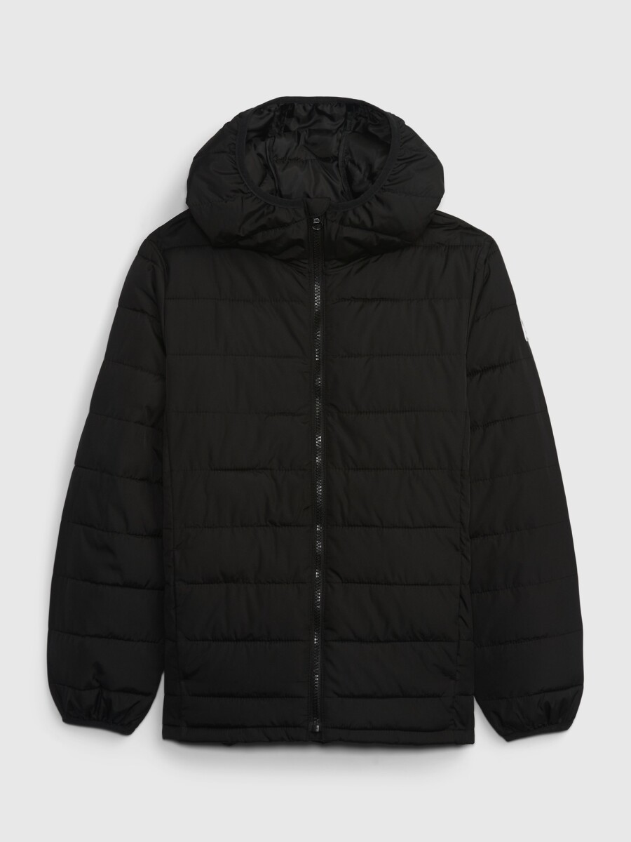 Campera Puffer Liviana Niño - True Black V2 