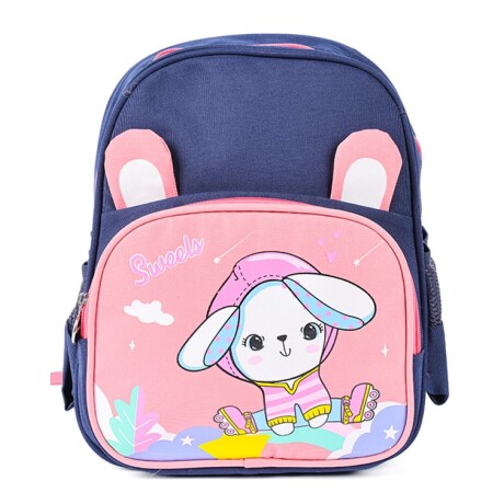 Mochila infantil Canva Fontana en nylon Rosa/Azul