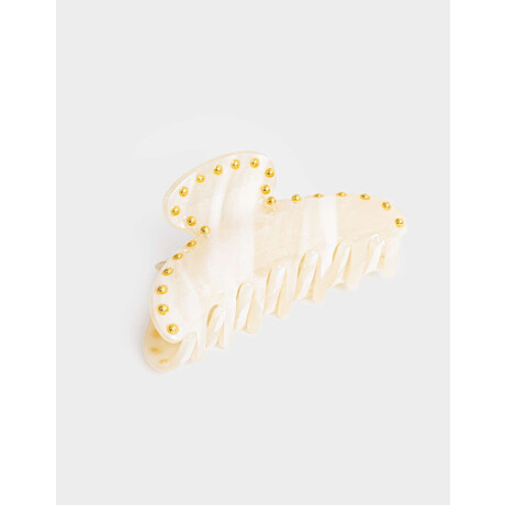 Broche Con Tachas Combinacion Bicolor