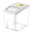 Contenedor Racion Comida Transportador Anti Humedad Ruedas Variante Color Blanco