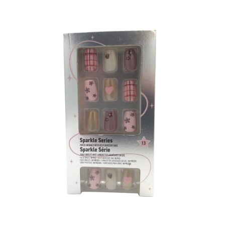 Uñas press on bordo