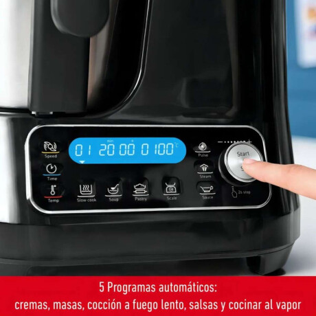 Robot De Cocina Moulinex Compacta 5 Programas 32 Funciones 3.6 Lts Negro